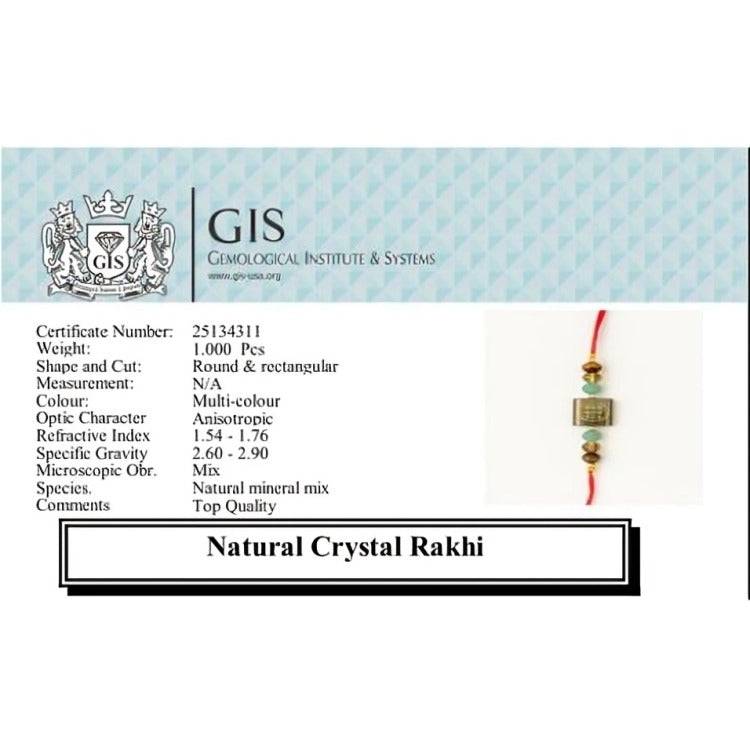Natural Zibu Crystal Rakhi