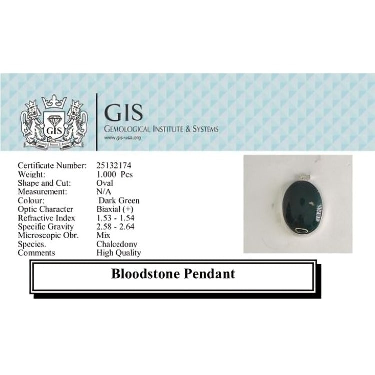 Natural Bloodstone pendant