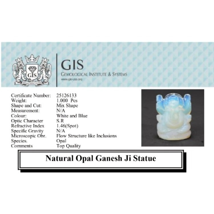 Natural Opal Ganesh Ji Murti