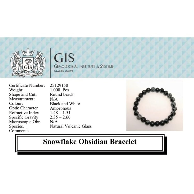 Snowflake Obsidian Bracelet
