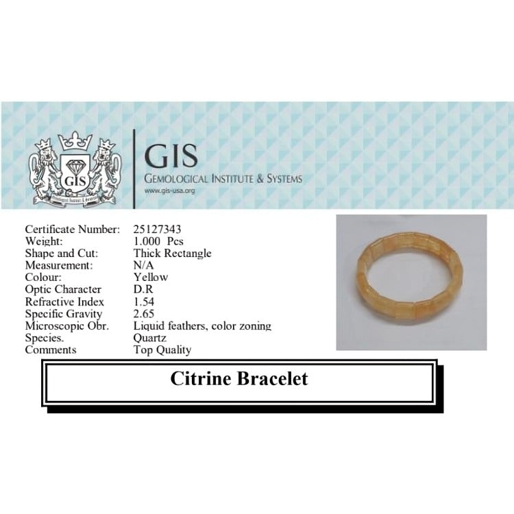 Citrine Square Bracelet