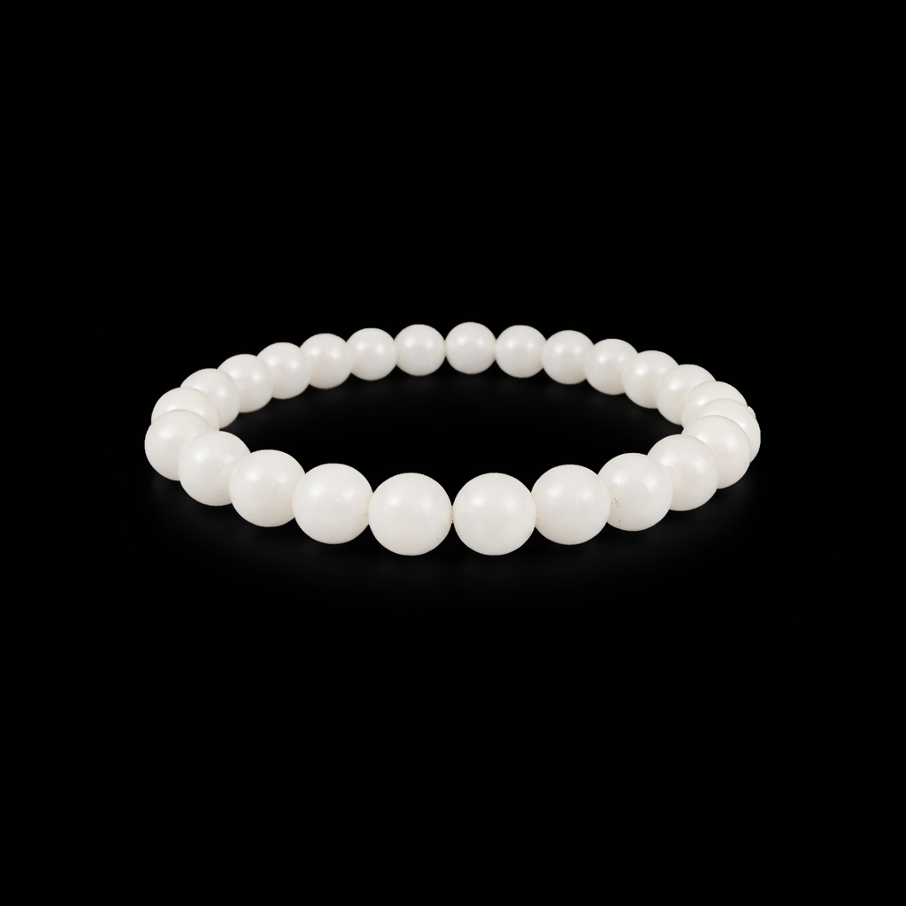 White Hakik Bracelet 8mm