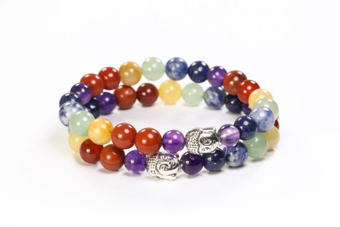 Seven Chakra Buddha Bracelet (Combo of 2 pcs)