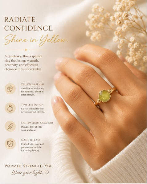 Yellow Sapphire (Pukhraj) Ring