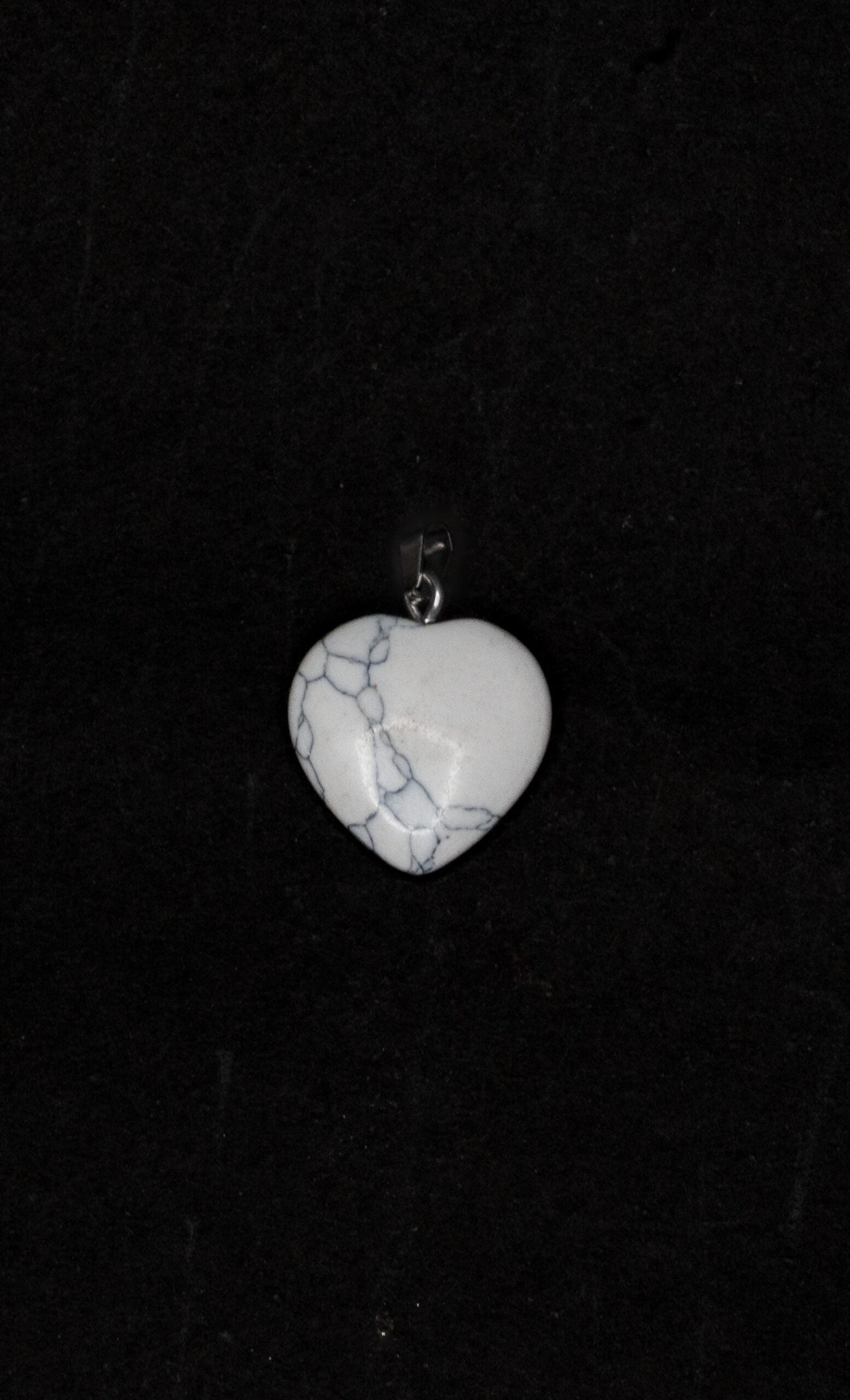 White Howlite Heart Pendant