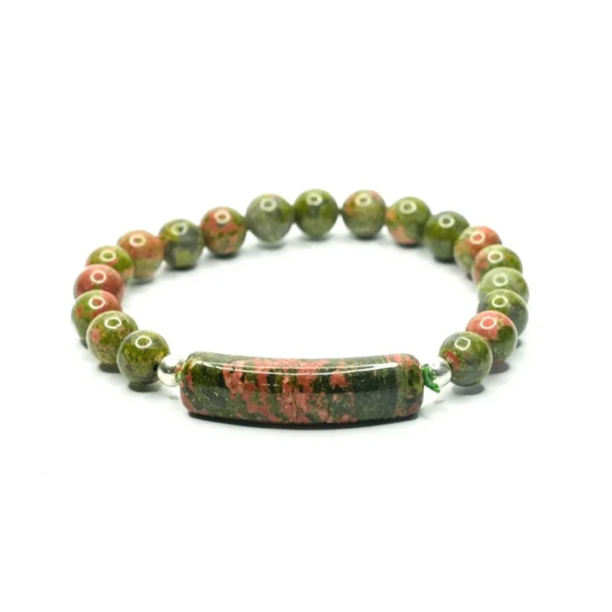 Unakite Energy Curve Bracelet