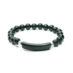 Black Obsidian Energy Curve Bracelet