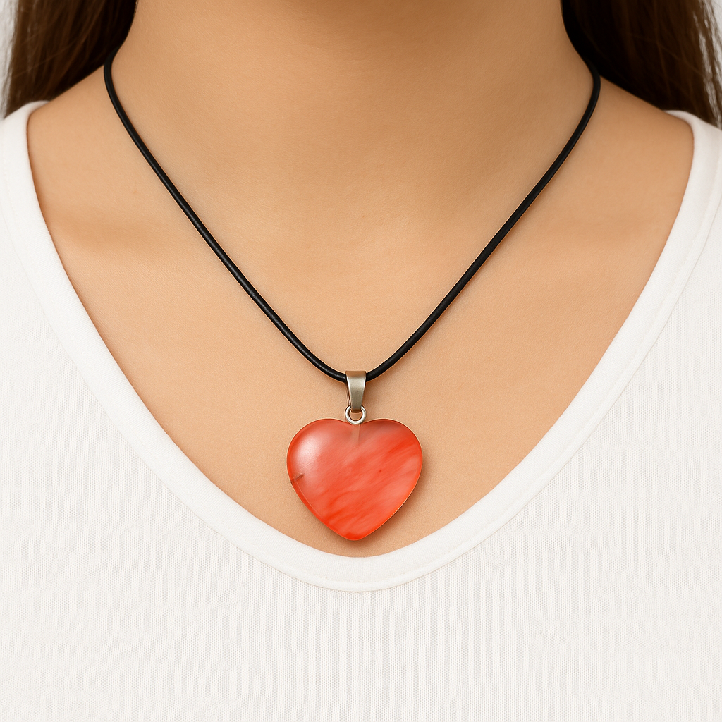 Cherry Quartz Heart Pendant