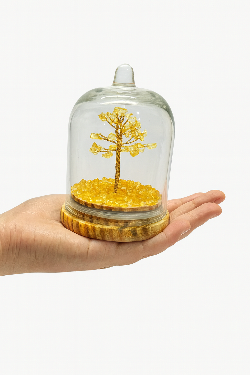 Citrine Glass Tree Statue (Big)