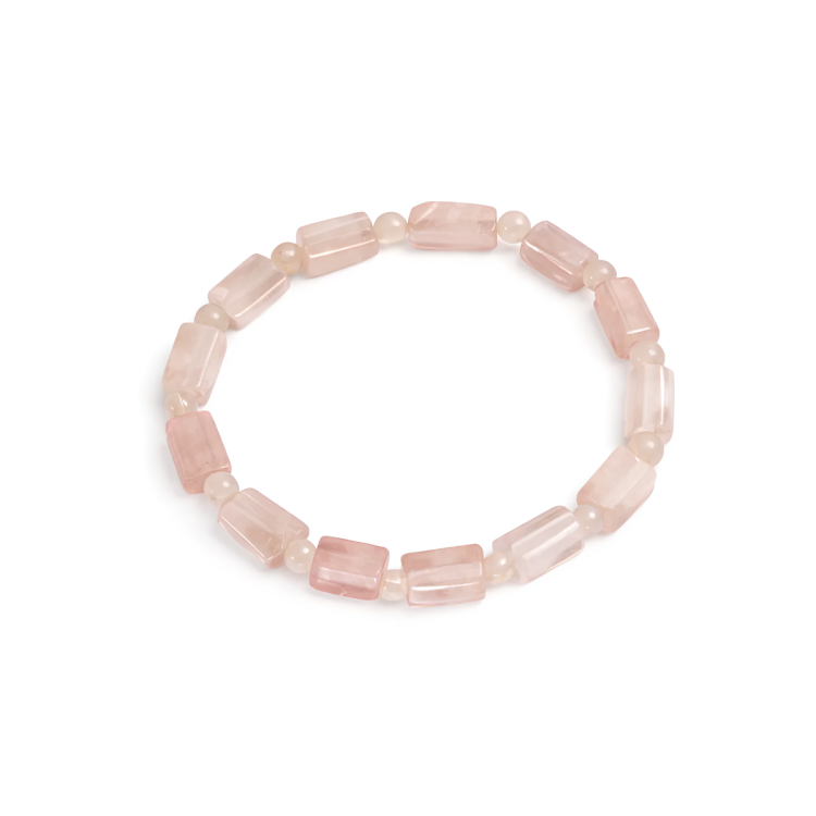 Rose quartz Rectangular Bracelet