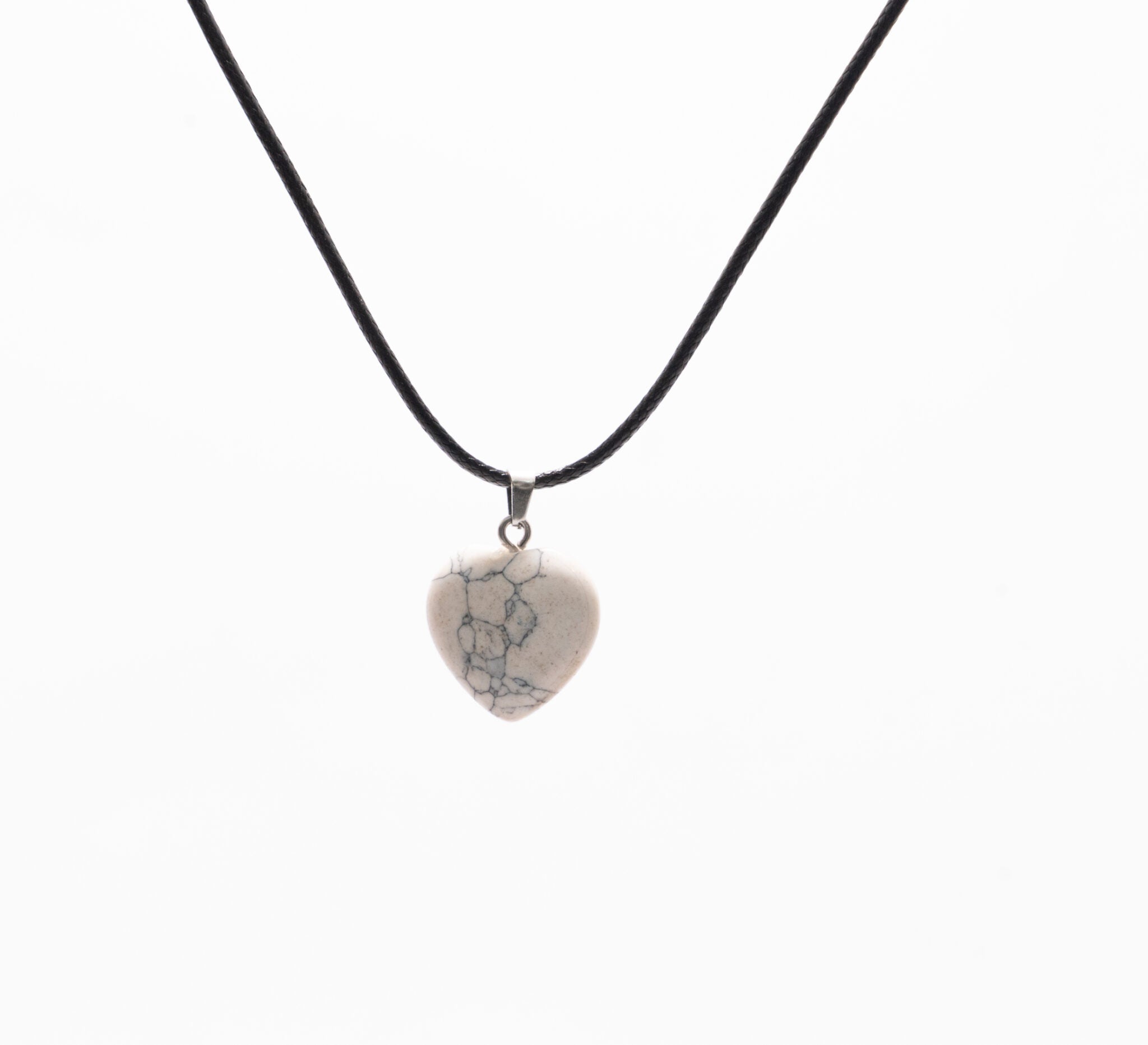 White Howlite Heart Pendant