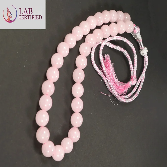 Certified Natural Rose Quartz Mala