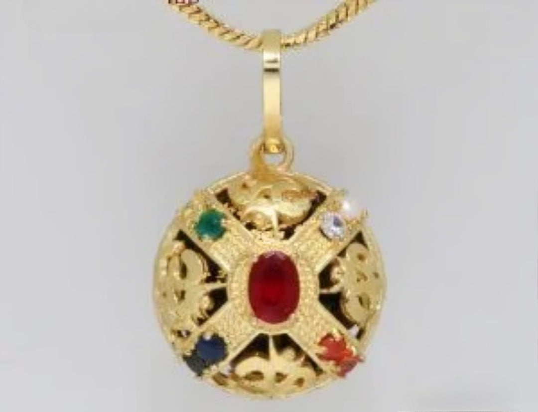 Navratan Rudraksha Pendent