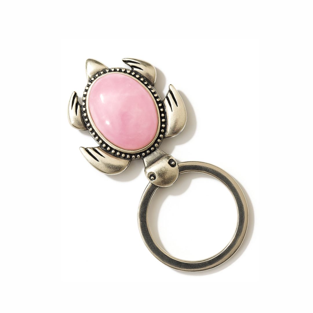 Rose Quartz Kachua Keyring
