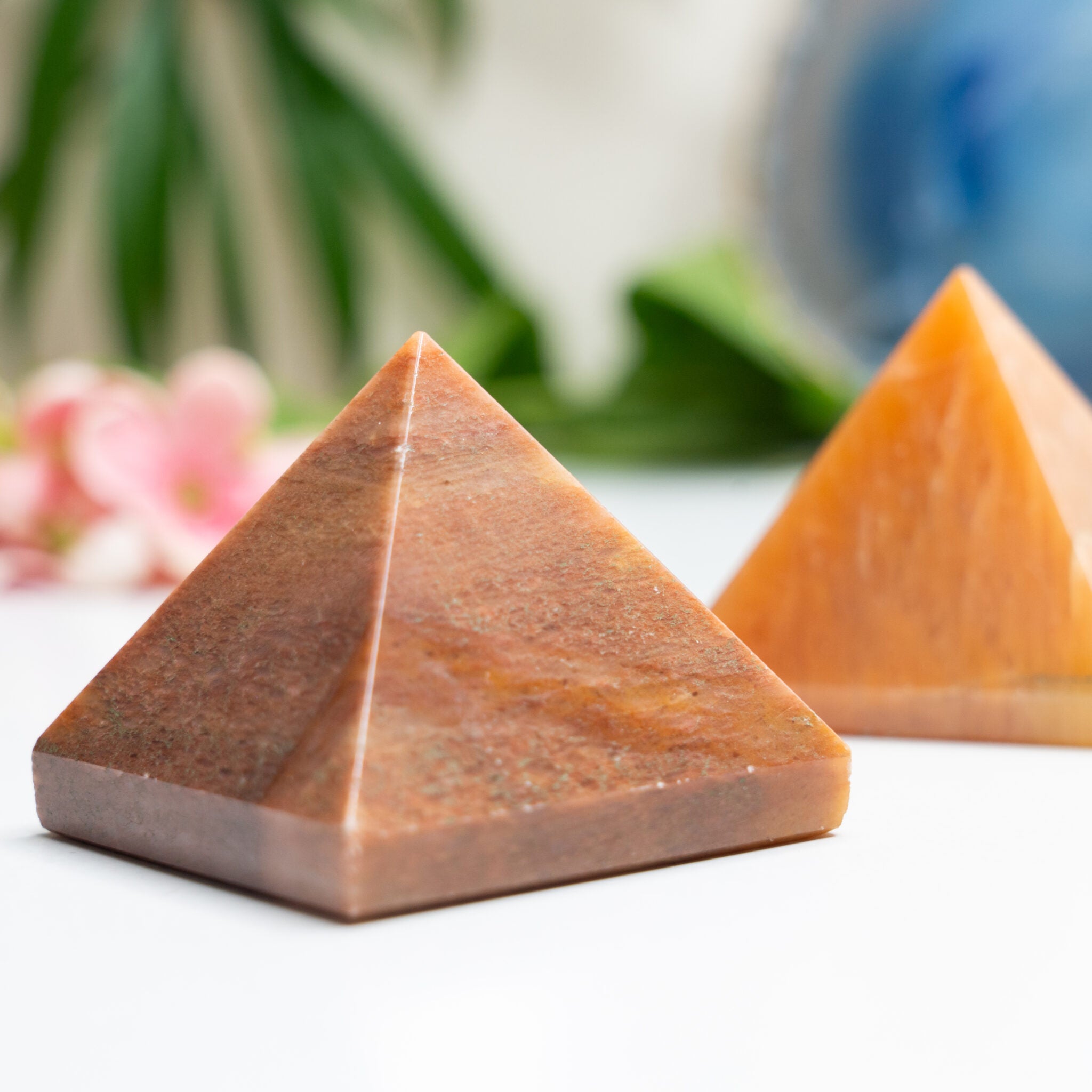 Natural Sunstone Pyramid