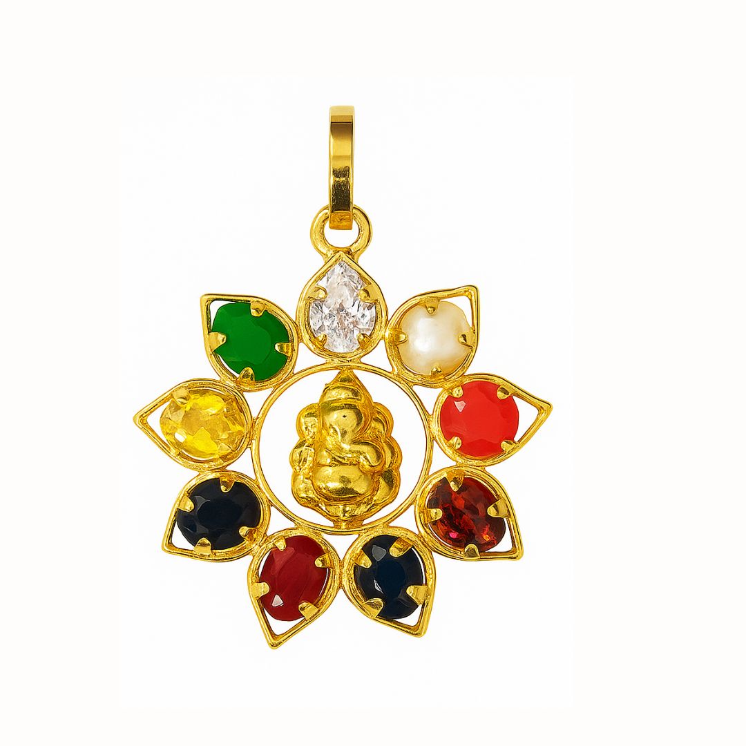 Ganesh Navratan Pendant