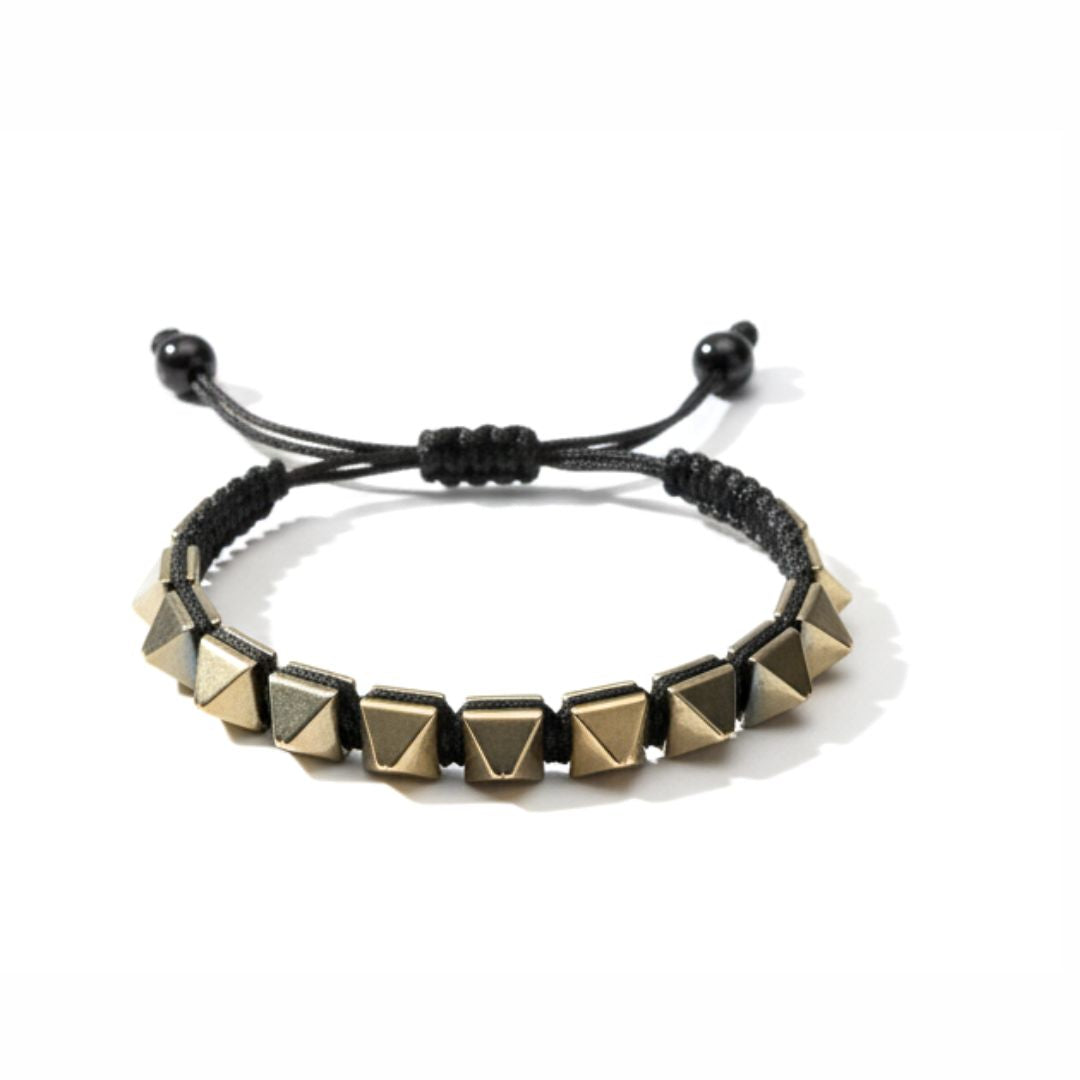 Golden Pyrite Pyramid Bracelet
