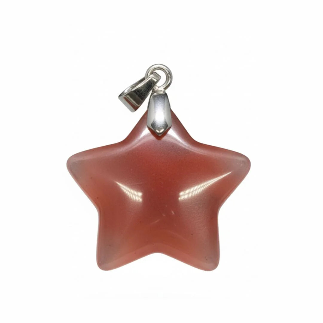 Cherry Quartz Star Pendant