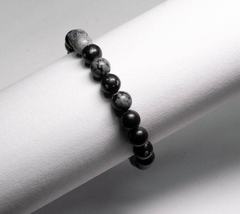 Snowflake Obsidian Bracelet