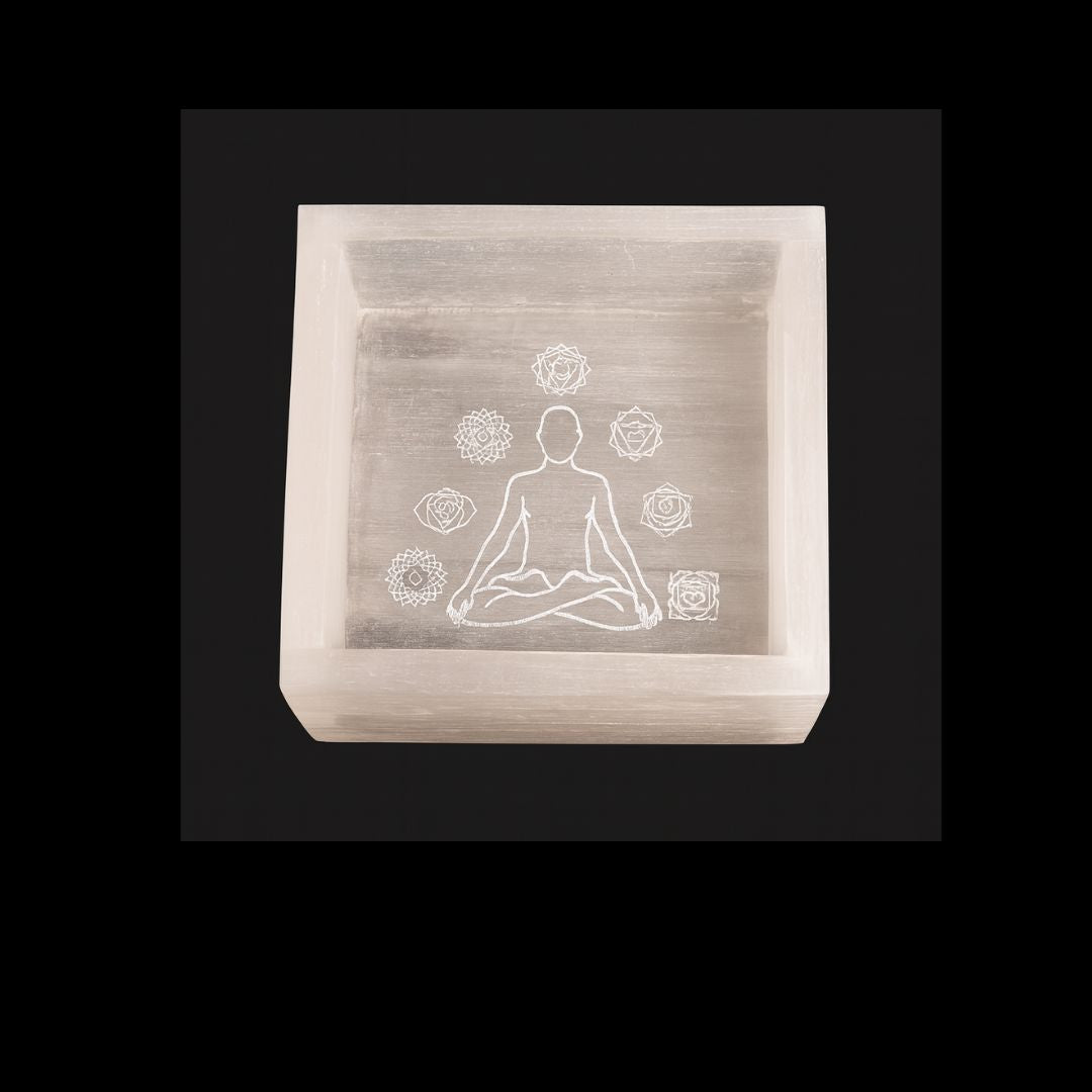 Selenite Chakra Meditation Cube