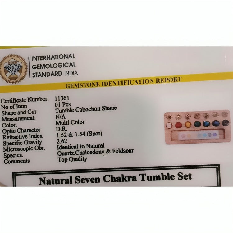Seven Chakra Tumble Set With Tray