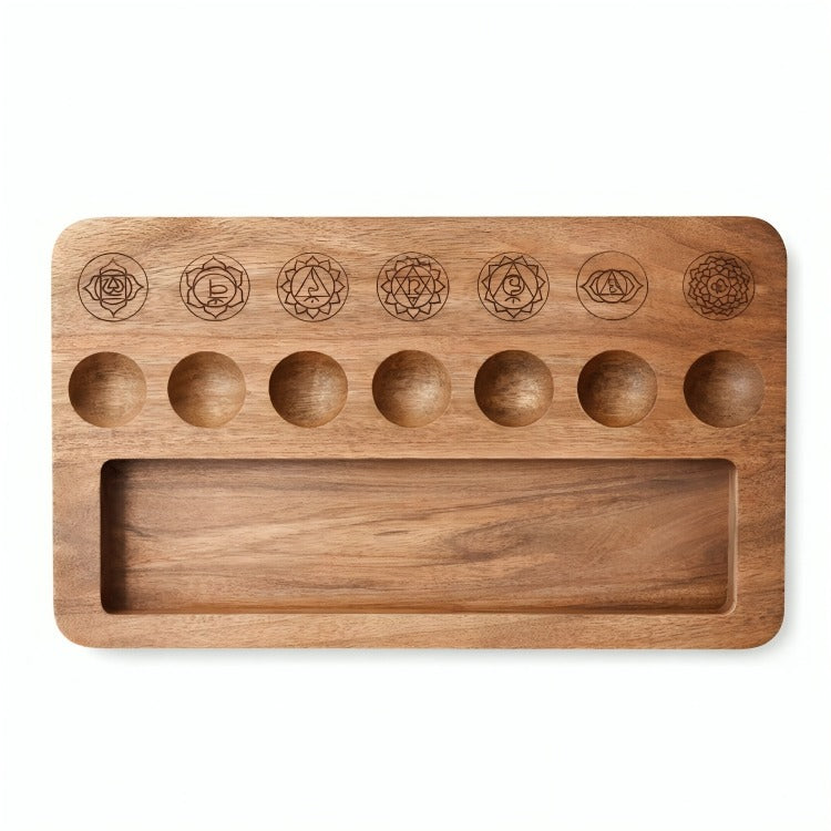 Seven Chakra Tumble Set With Tray