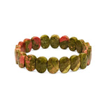 Natural Unakite Oval Bracelet